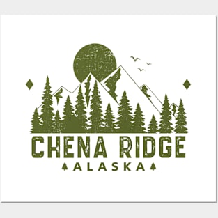 Chena Ridge Alaska Mountain Souvenir Posters and Art